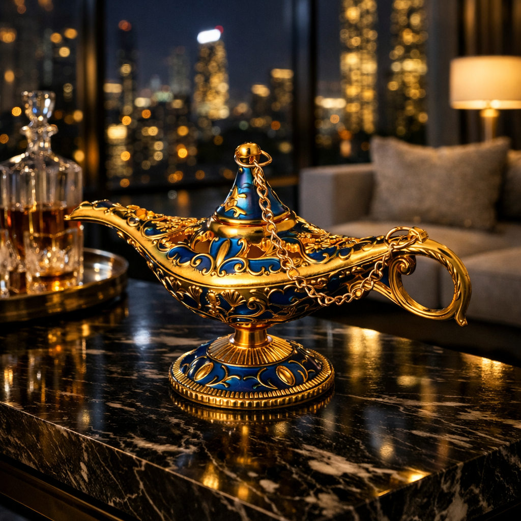 Aladdin's Wishing Lamp — Decorative Metal Ornament