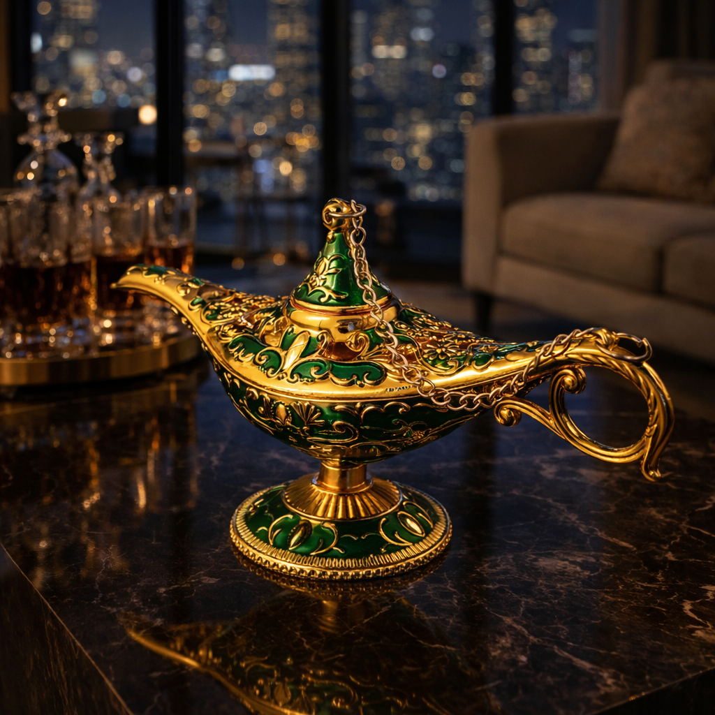 Aladdin's Wishing Lamp — Decorative Metal Ornament