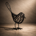 Iron Wire Bird Sculpture – Minimalist Home Décor
